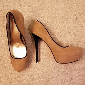Sexy Faux Suede Nude Pumps